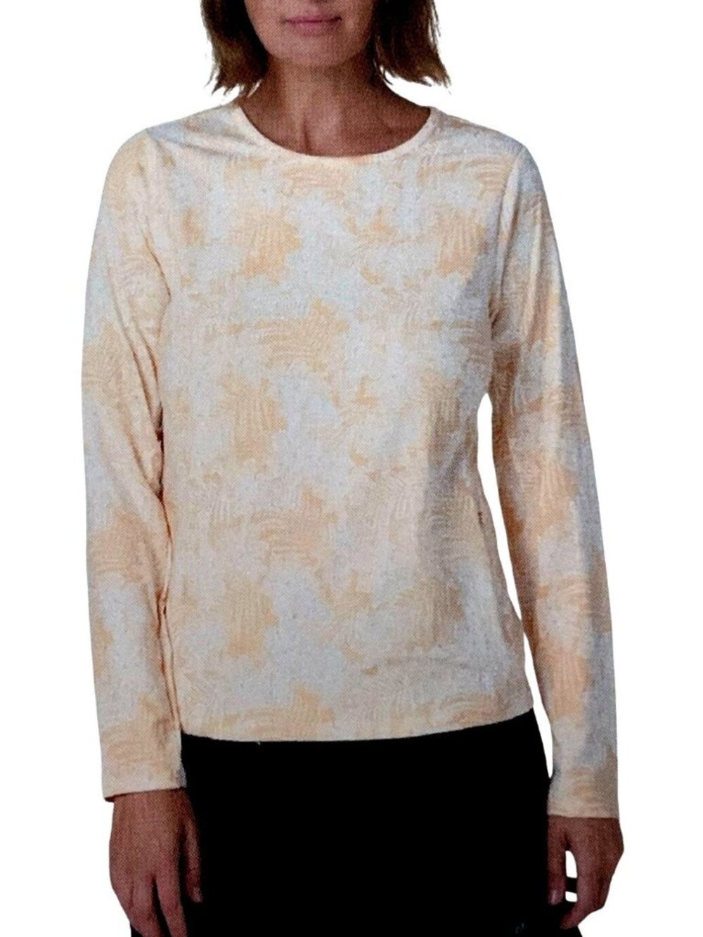 NWT Hang Ten Women's M UPF 50+ Long Sleeve Orange Floral Quick Dry Shirt i1934